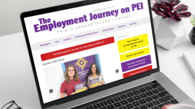 Employment Journey website on laptop